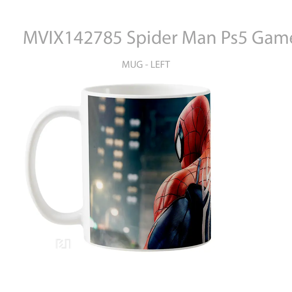 Mug Spider Man Ps5 Game Cangkir Gamer - All-side / Desain