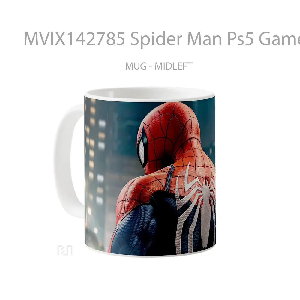 Mug Spider Man Ps5 Game Cangkir Gamer - All-side / Desain