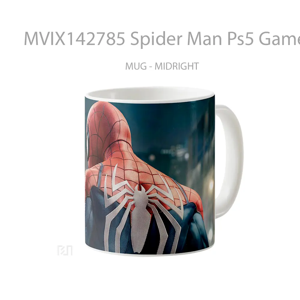 Mug Spider Man Ps5 Game Cangkir Gamer - All-side / Desain