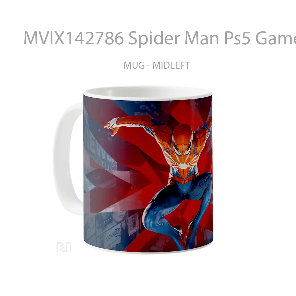 Mug Spider Man Ps5 Game Cangkir Gamer - All-side / Desain