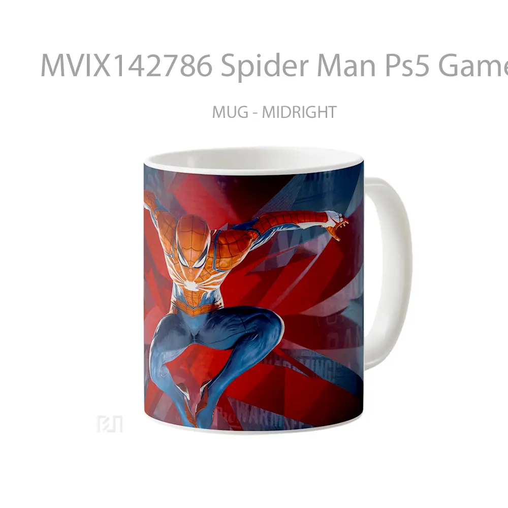 Mug Spider Man Ps5 Game Cangkir Gamer - All-side / Desain