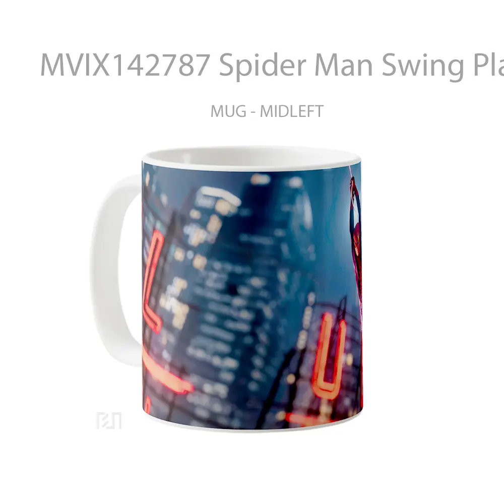 Mug Spider Man Swing Playstation Game Cangkir Gamer - All-side / Desain