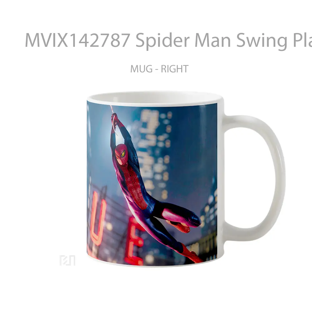 Mug Spider Man Swing Playstation Game Cangkir Gamer - All-side / Desain