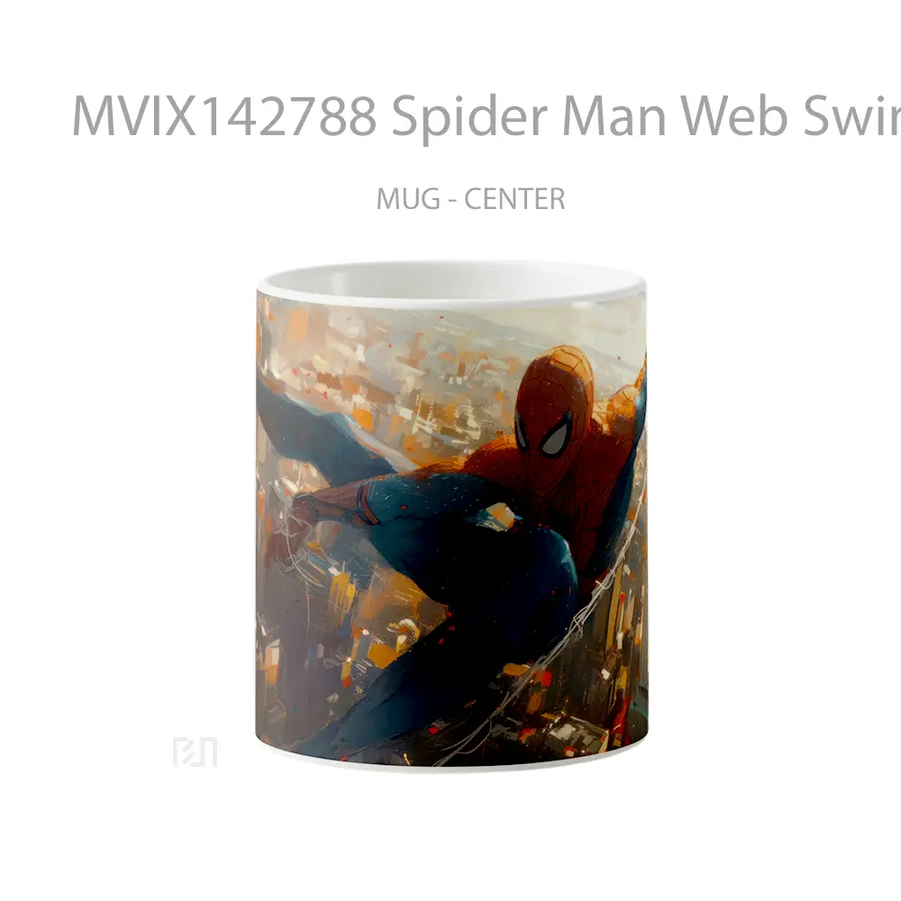 Mug Spider Man Web Swing Gelas Keramik Unik