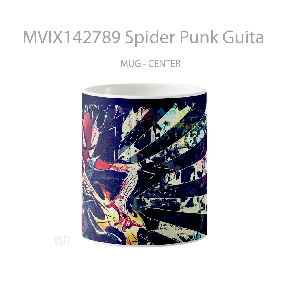 Mug Spider Punk Guita Gelas Keramik Unik