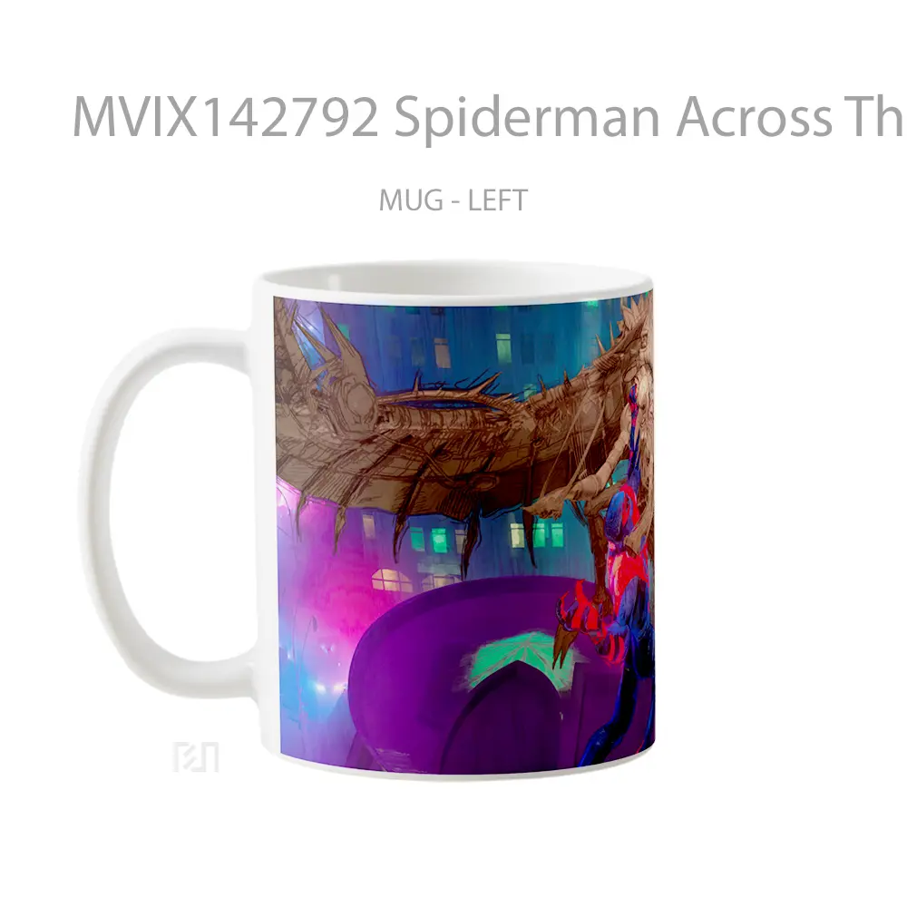 Mug Spiderman Across The Spider Verse Spider Man 2099 Vs Vulture Gelas Keramik Unik - All-side / Desain