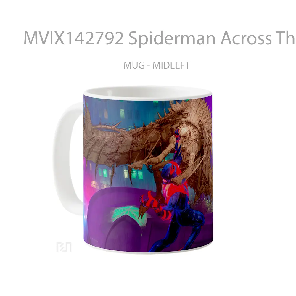 Mug Spiderman Across The Spider Verse Spider Man 2099 Vs Vulture Gelas Keramik Unik - All-side / Desain