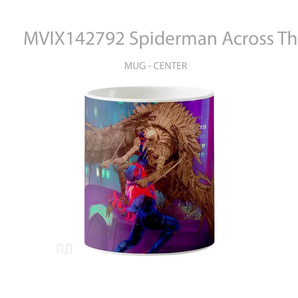 Mug Spiderman Across The Spider Verse Spider Man 2099 Vs Vulture Gelas Keramik Unik