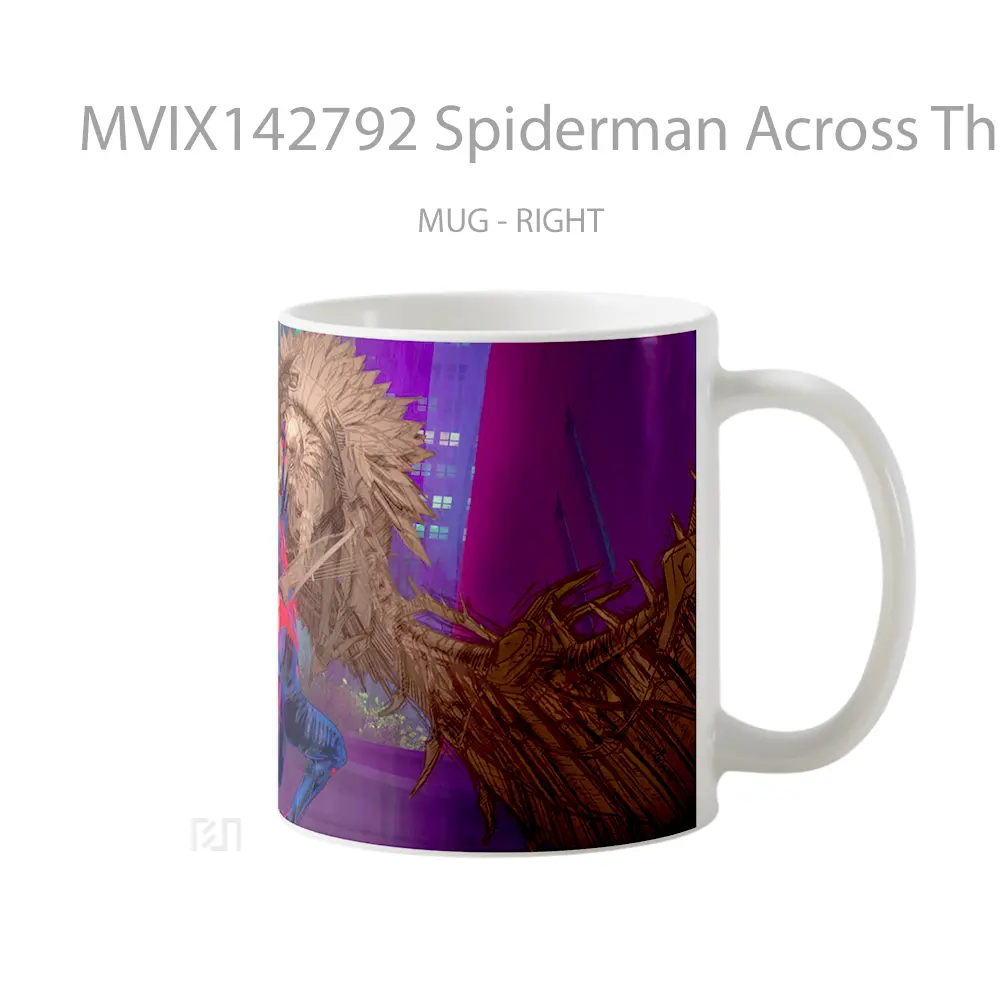 Mug Spiderman Across The Spider Verse Spider Man 2099 Vs Vulture Gelas Keramik Unik - All-side / Desain