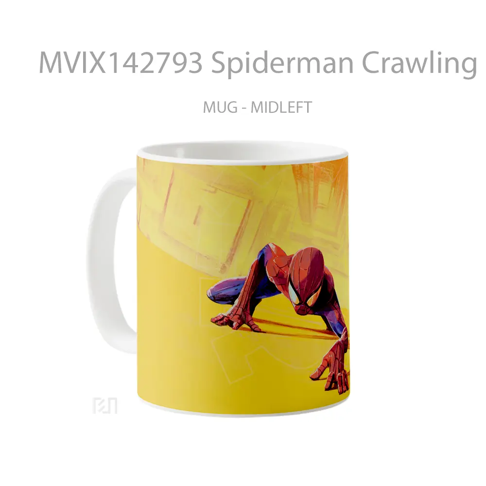 Mug Spiderman Crawling Gelas Keramik Unik - All-side / Desain