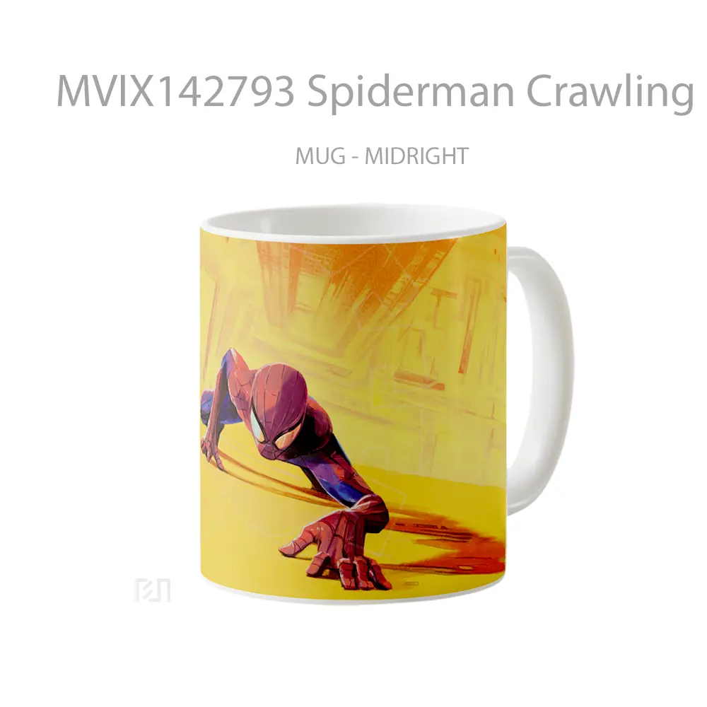 Mug Spiderman Crawling Gelas Keramik Unik - All-side / Desain