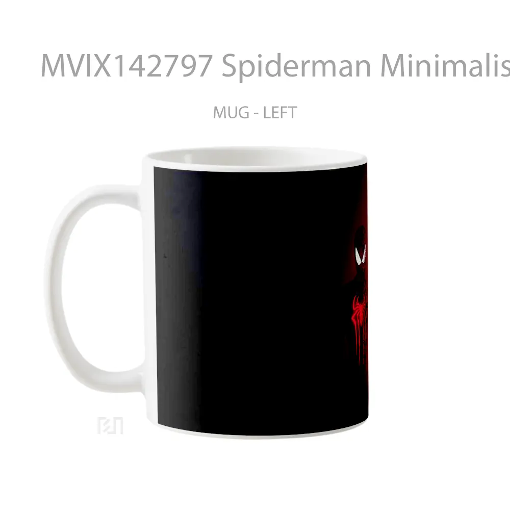 Mug Spiderman Minimalist Gelas Keramik Unik - All-side / Desain