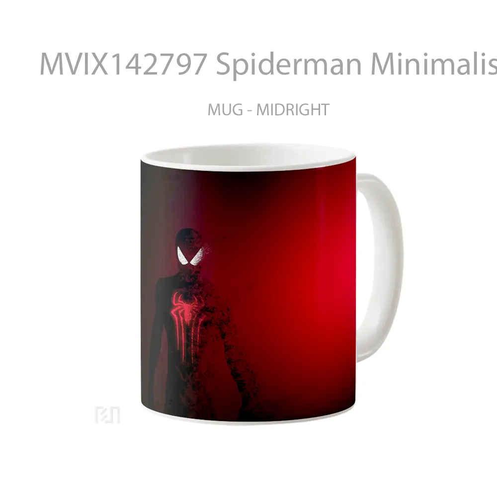 Mug Spiderman Minimalist Gelas Keramik Unik - All-side / Desain