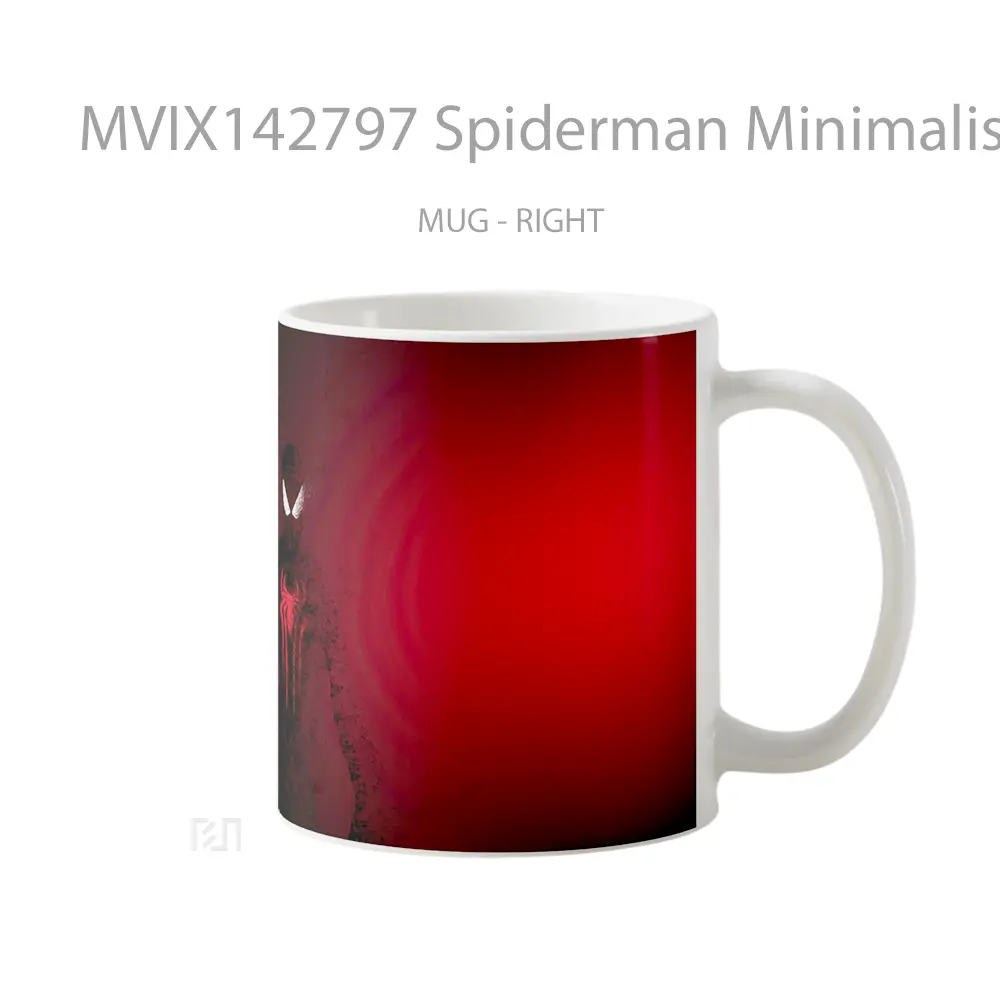 Mug Spiderman Minimalist Gelas Keramik Unik - All-side / Desain
