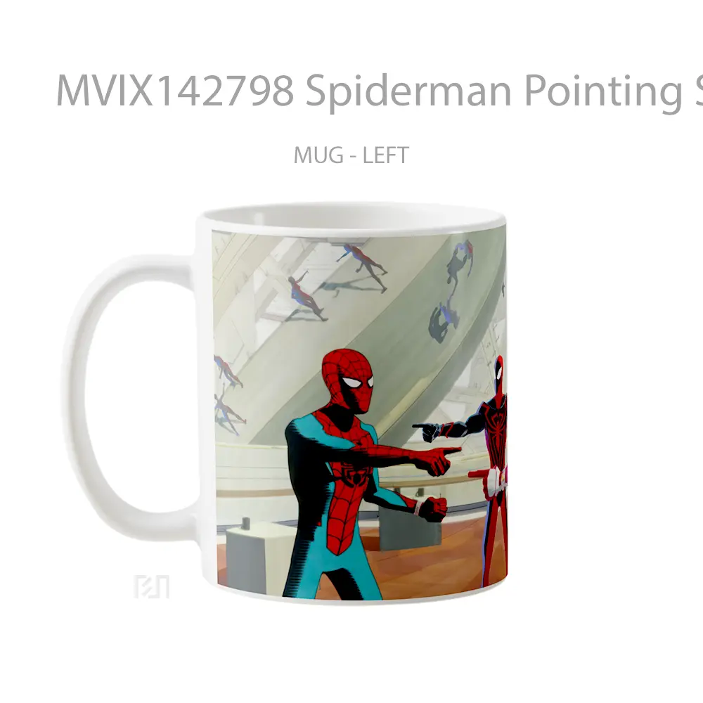 Mug Spiderman Pointing Spiderman Across The Spider Verse Gelas Keramik Unik - All-side / Desain