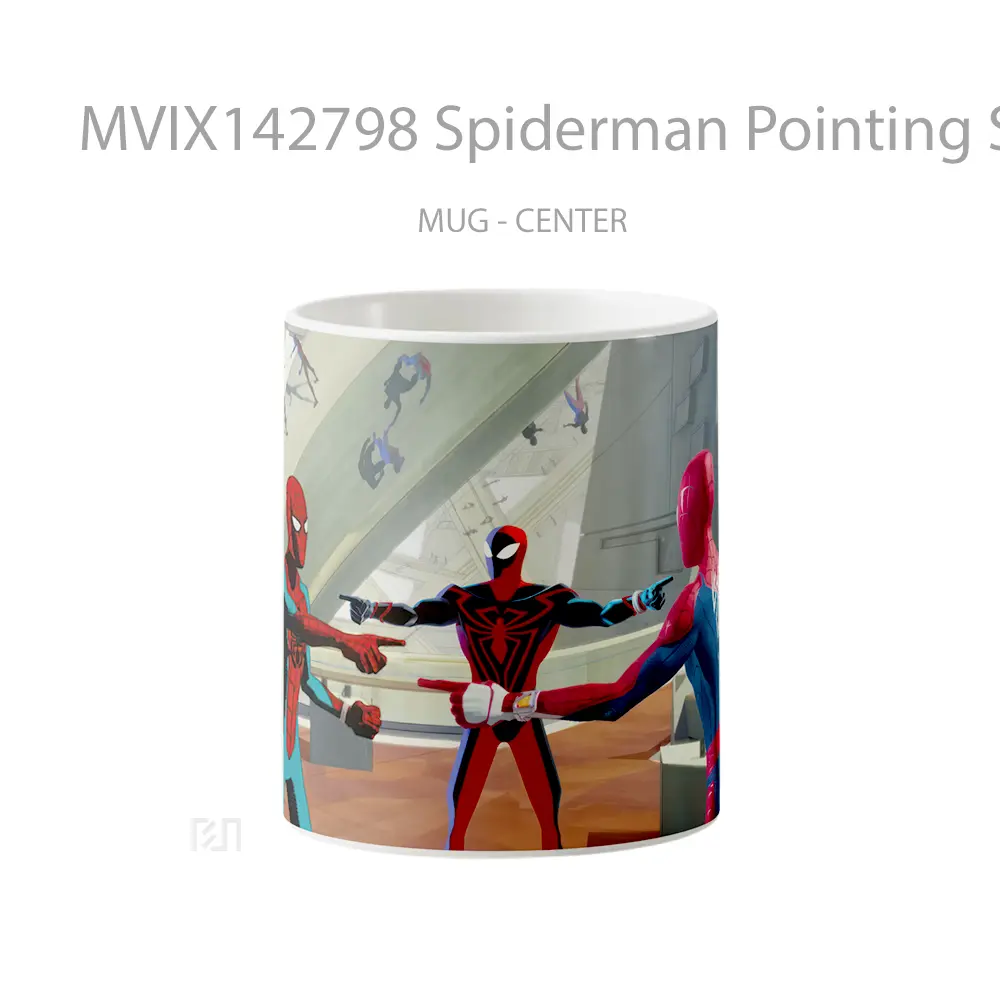 Mug Spiderman Pointing Spiderman Across The Spider Verse Gelas Keramik Unik