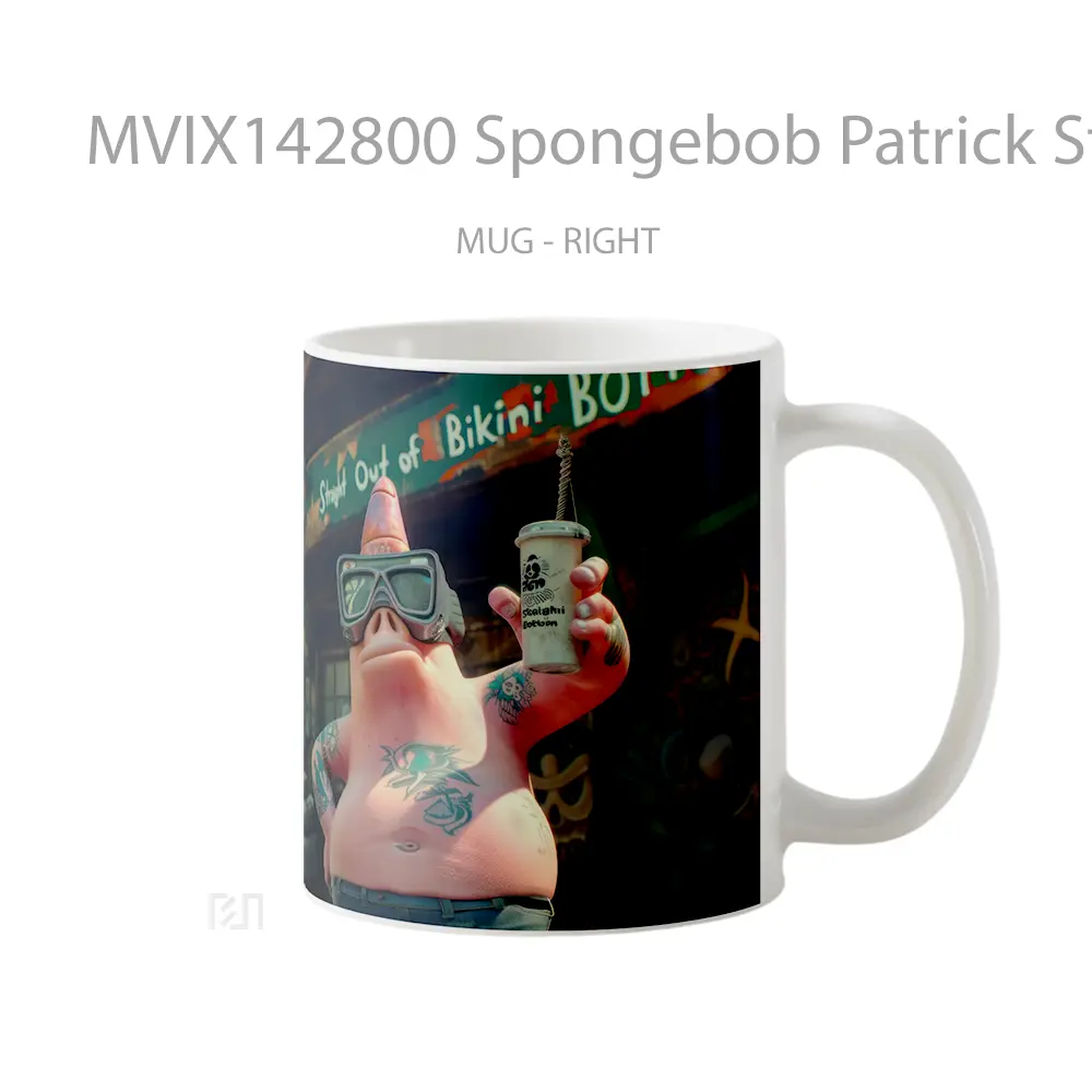 Mug Spongebob Patrick Star Gelas Keramik Unik - All-side / Desain