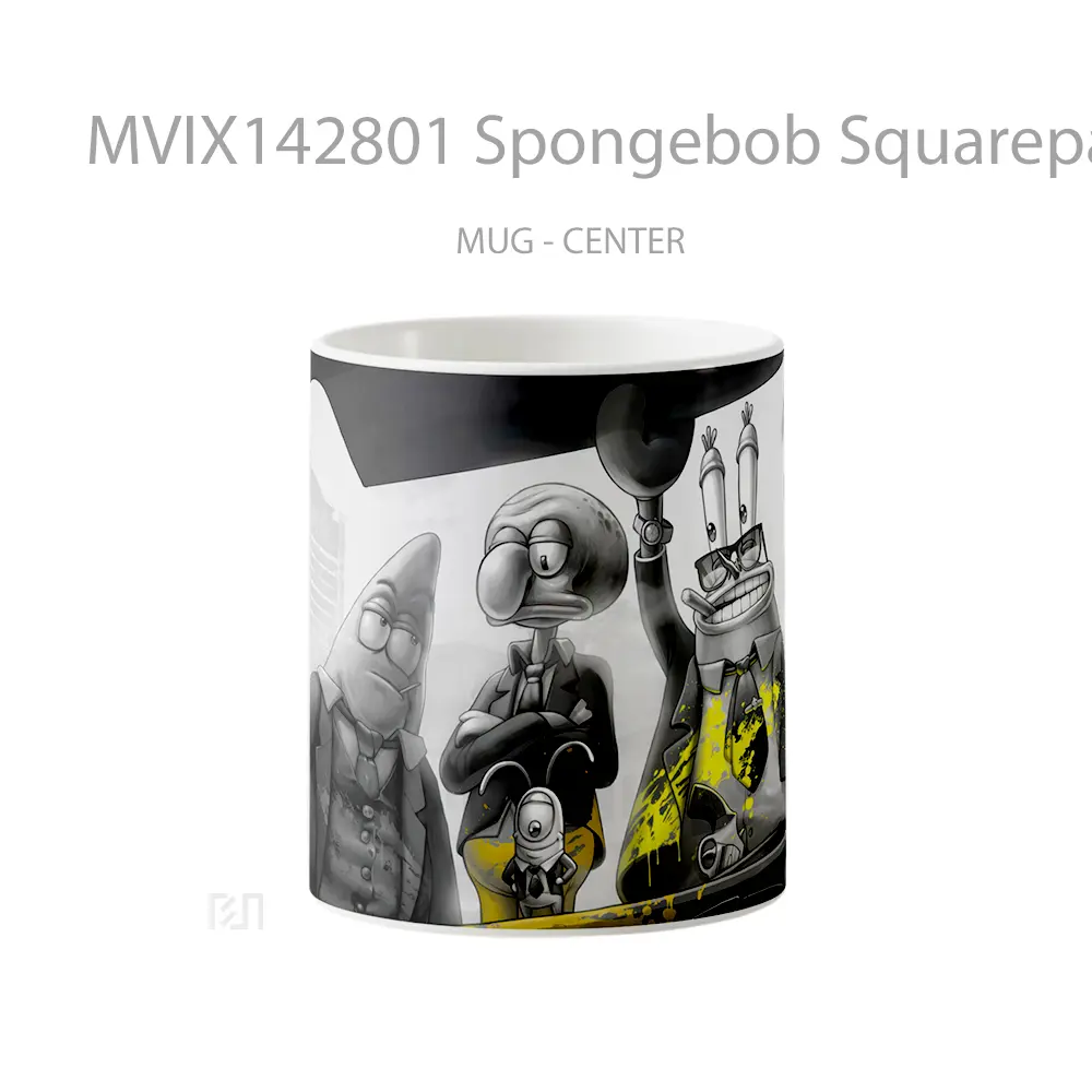 Mug Spongebob Squarepants Characters Gelas Keramik Unik