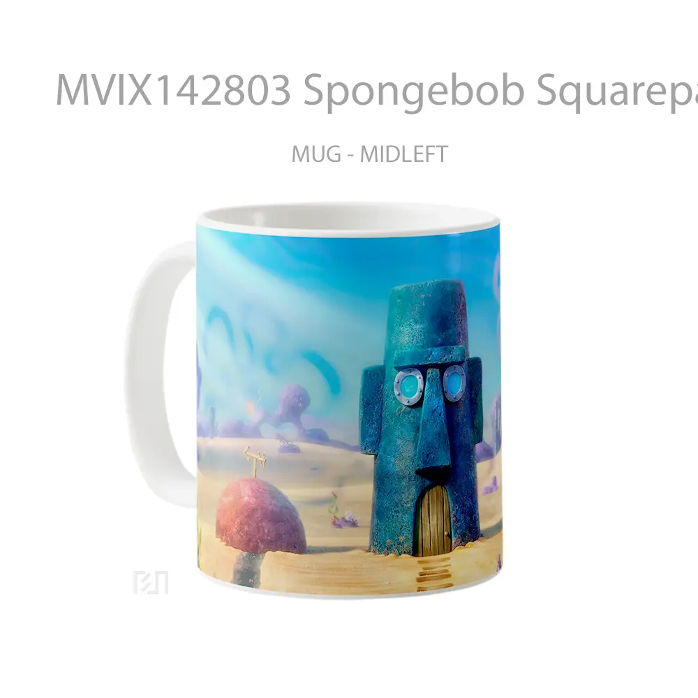 Mug Spongebob Squarepants Houses Gelas Keramik Unik - All-side / Desain