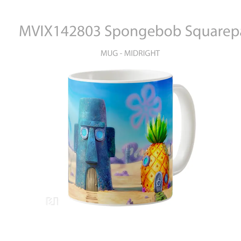 Mug Spongebob Squarepants Houses Gelas Keramik Unik - All-side / Desain