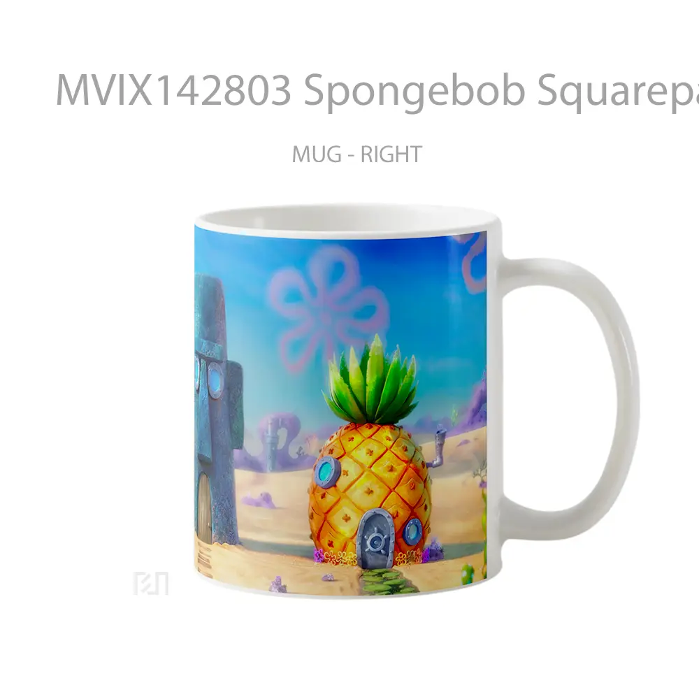 Mug Spongebob Squarepants Houses Gelas Keramik Unik - All-side / Desain