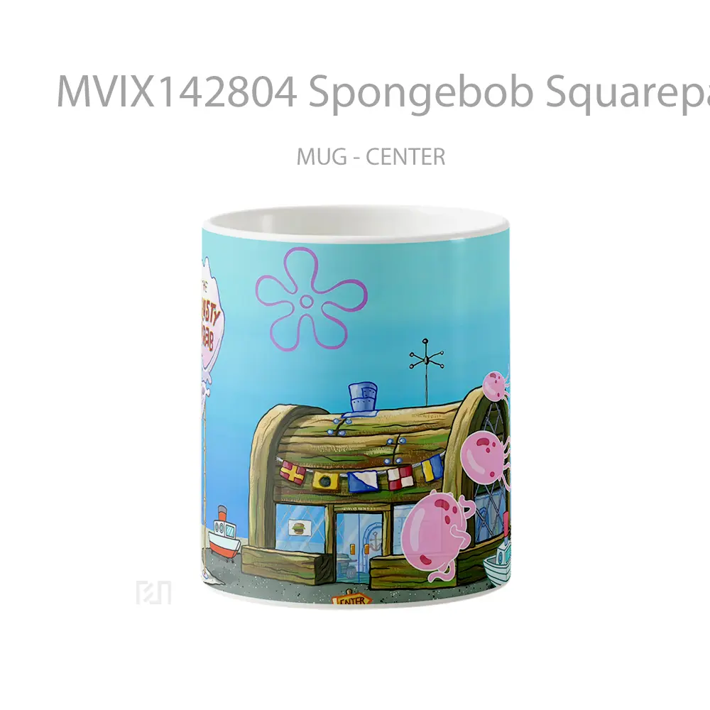 Mug Spongebob Squarepants Krusty Krab Gelas Keramik Unik