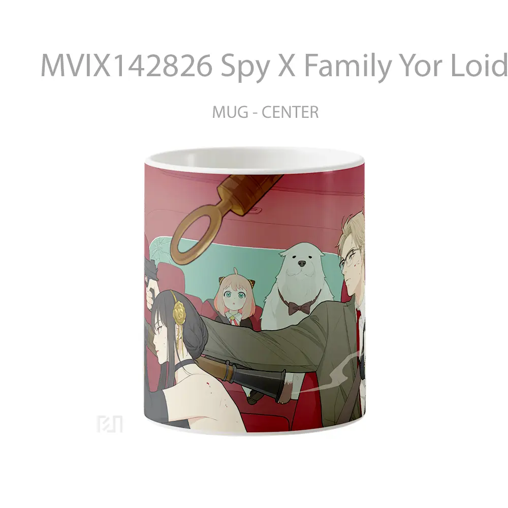 Mug Spy X Family Yor Loid Anya Bond Art Gelas Keramik Unik