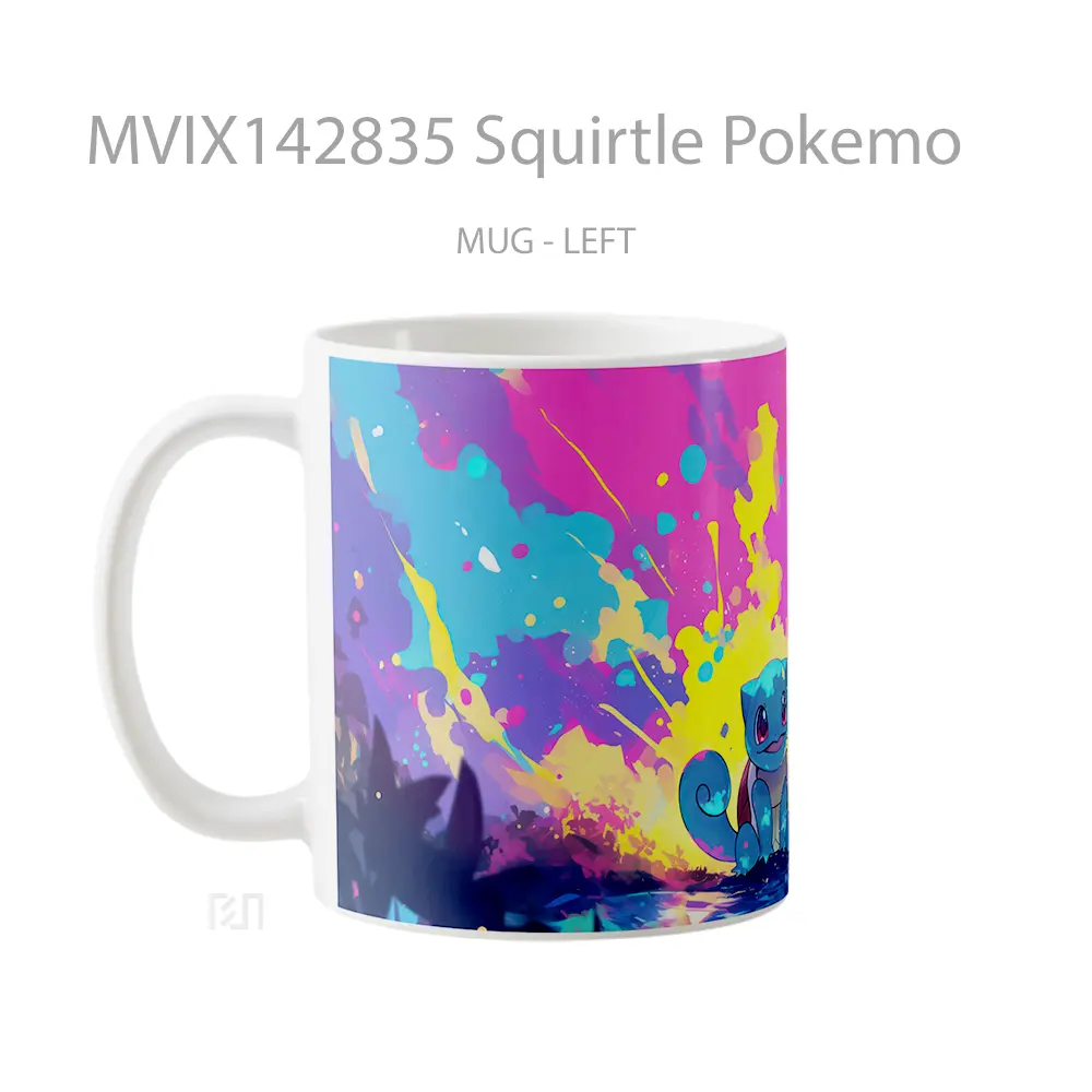 Mug Squirtle Pokemo Gelas Keramik Unik - All-side / Desain