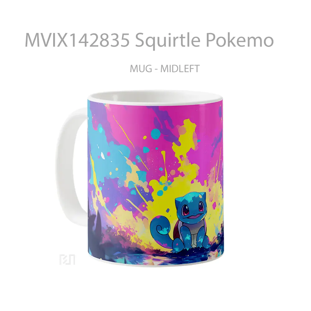 Mug Squirtle Pokemo Gelas Keramik Unik - All-side / Desain