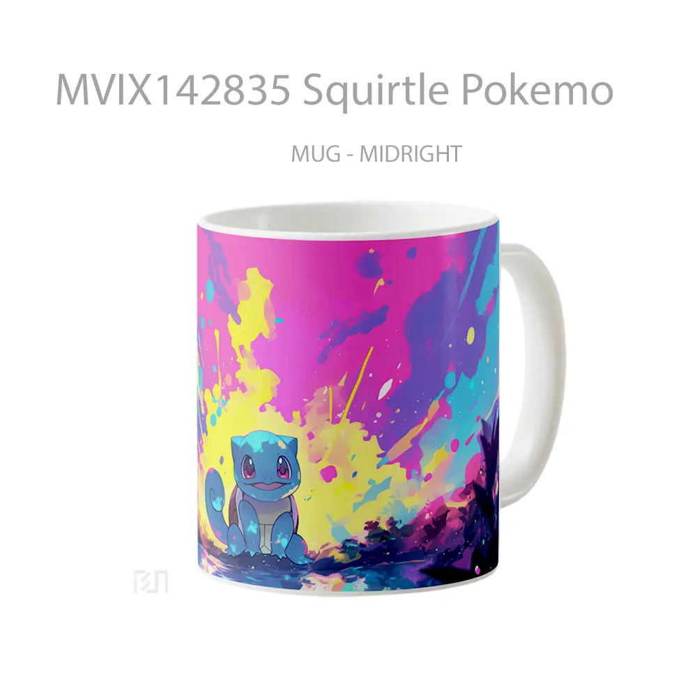 Mug Squirtle Pokemo Gelas Keramik Unik - All-side / Desain