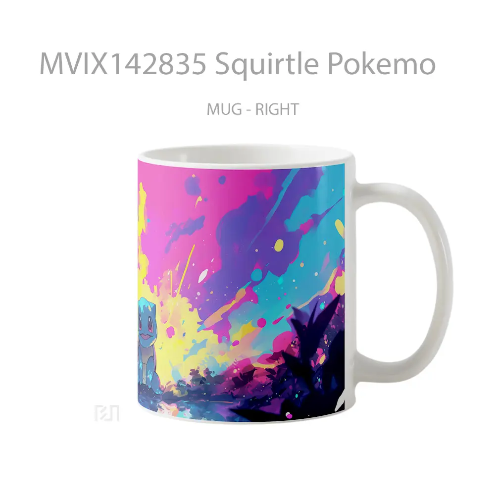 Mug Squirtle Pokemo Gelas Keramik Unik - All-side / Desain