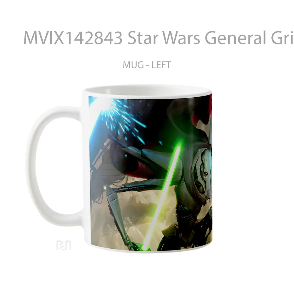 Mug Star Wars General Grievous Lightsaber Gelas Keramik Unik - All-side / Desain