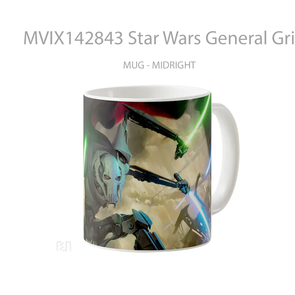 Mug Star Wars General Grievous Lightsaber Gelas Keramik Unik - All-side / Desain