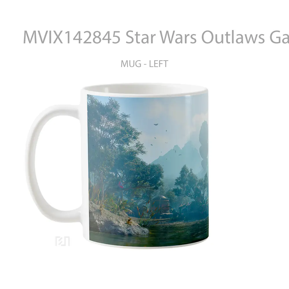 Mug Star Wars Outlaws Game Cangkir Gamer - All-side / Desain
