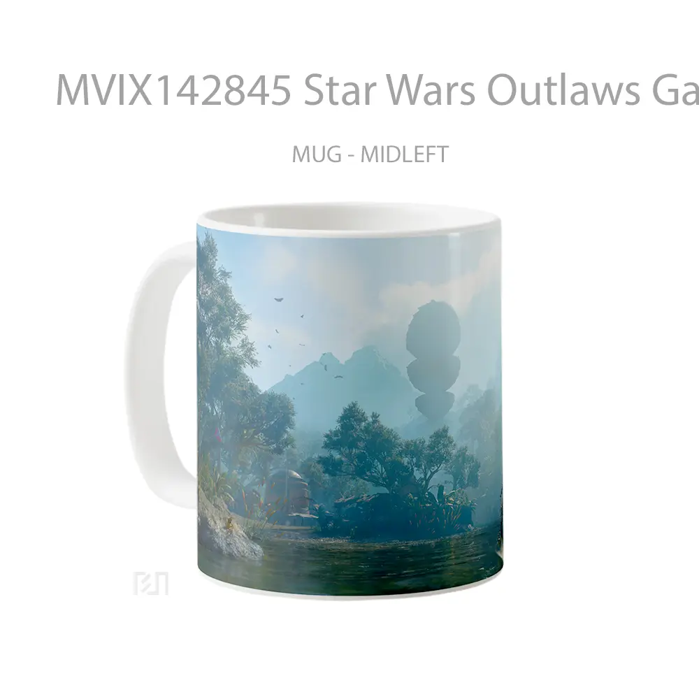 Mug Star Wars Outlaws Game Cangkir Gamer - All-side / Desain