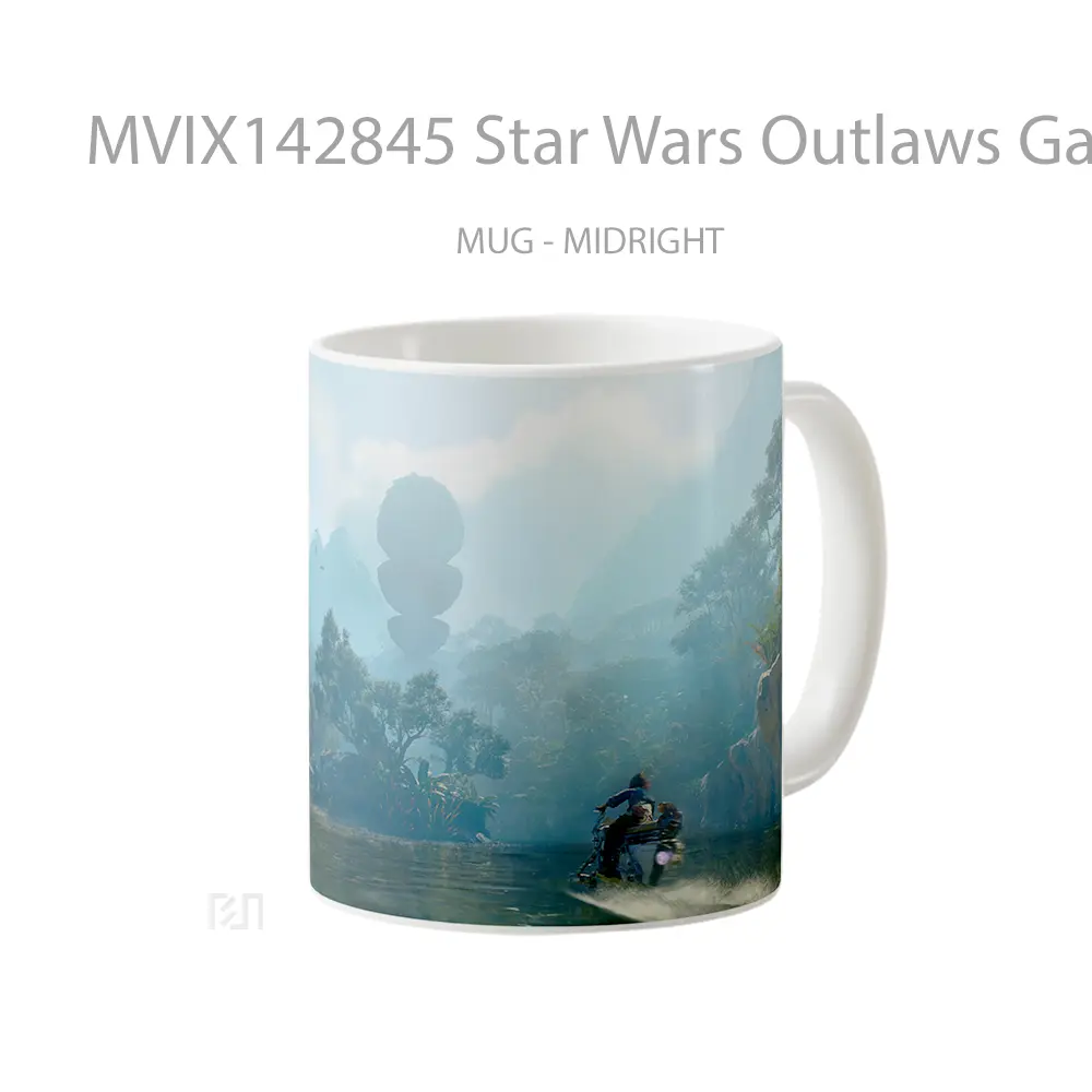 Mug Star Wars Outlaws Game Cangkir Gamer - All-side / Desain