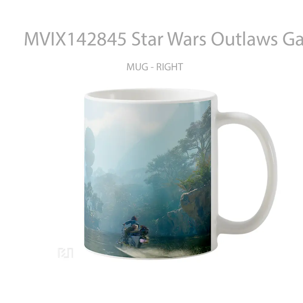 Mug Star Wars Outlaws Game Cangkir Gamer - All-side / Desain