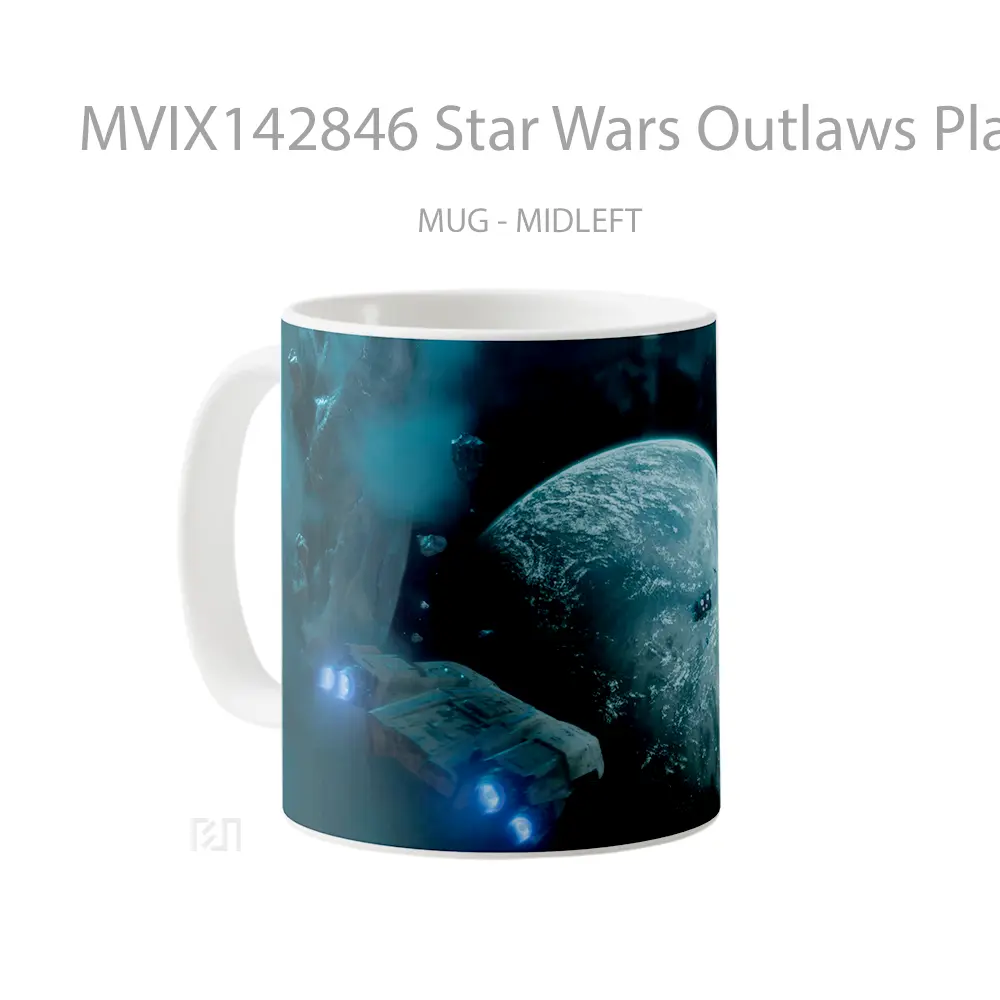Mug Star Wars Outlaws Planet Space Gelas Keramik Unik - All-side / Desain