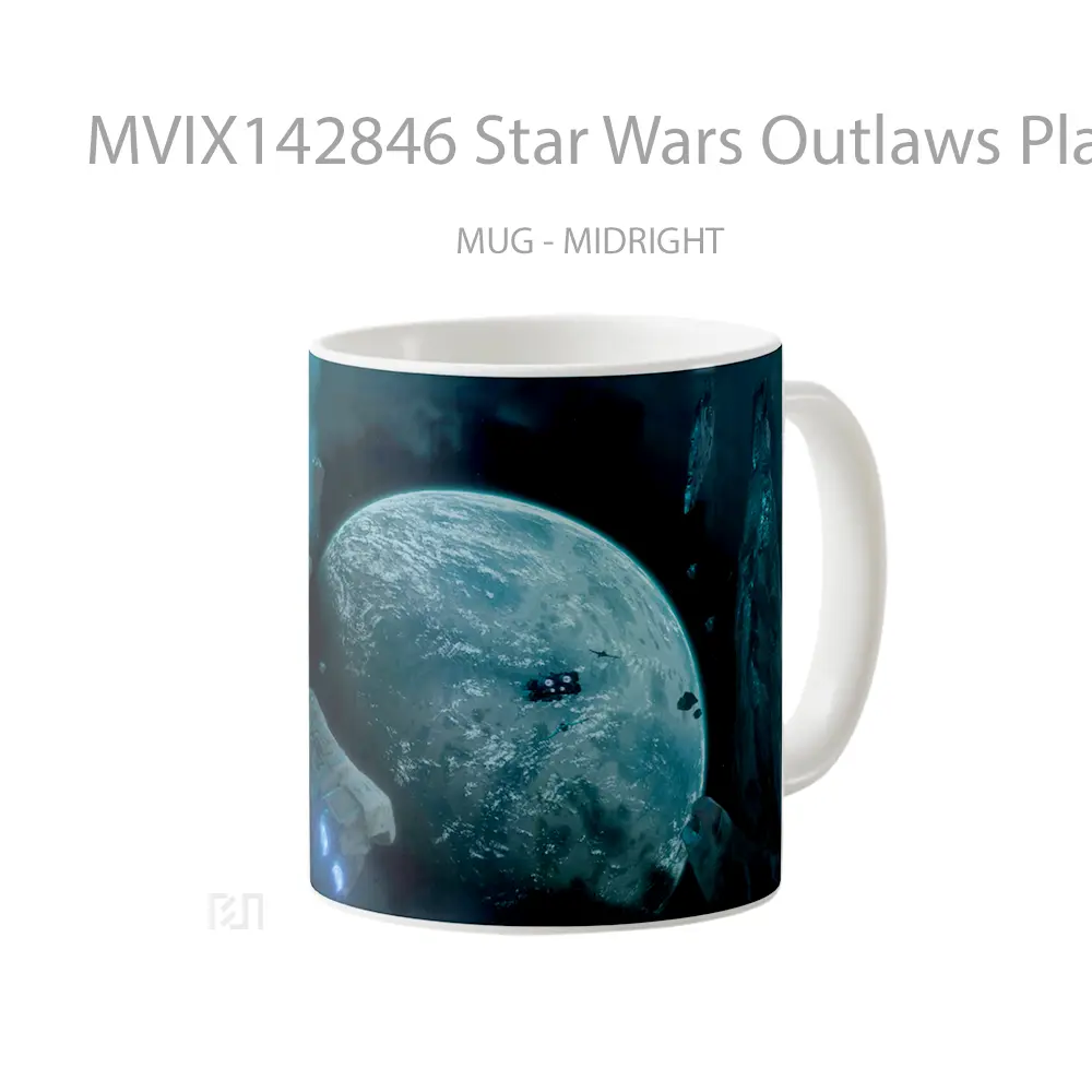 Mug Star Wars Outlaws Planet Space Gelas Keramik Unik - All-side / Desain