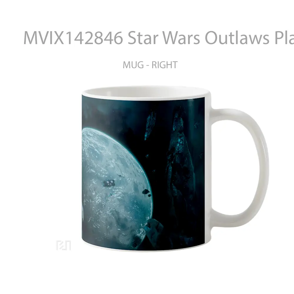 Mug Star Wars Outlaws Planet Space Gelas Keramik Unik - All-side / Desain