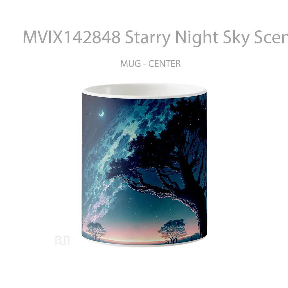 Mug Starry Night Sky Scenery Ar Gelas Pemandangan Alam
