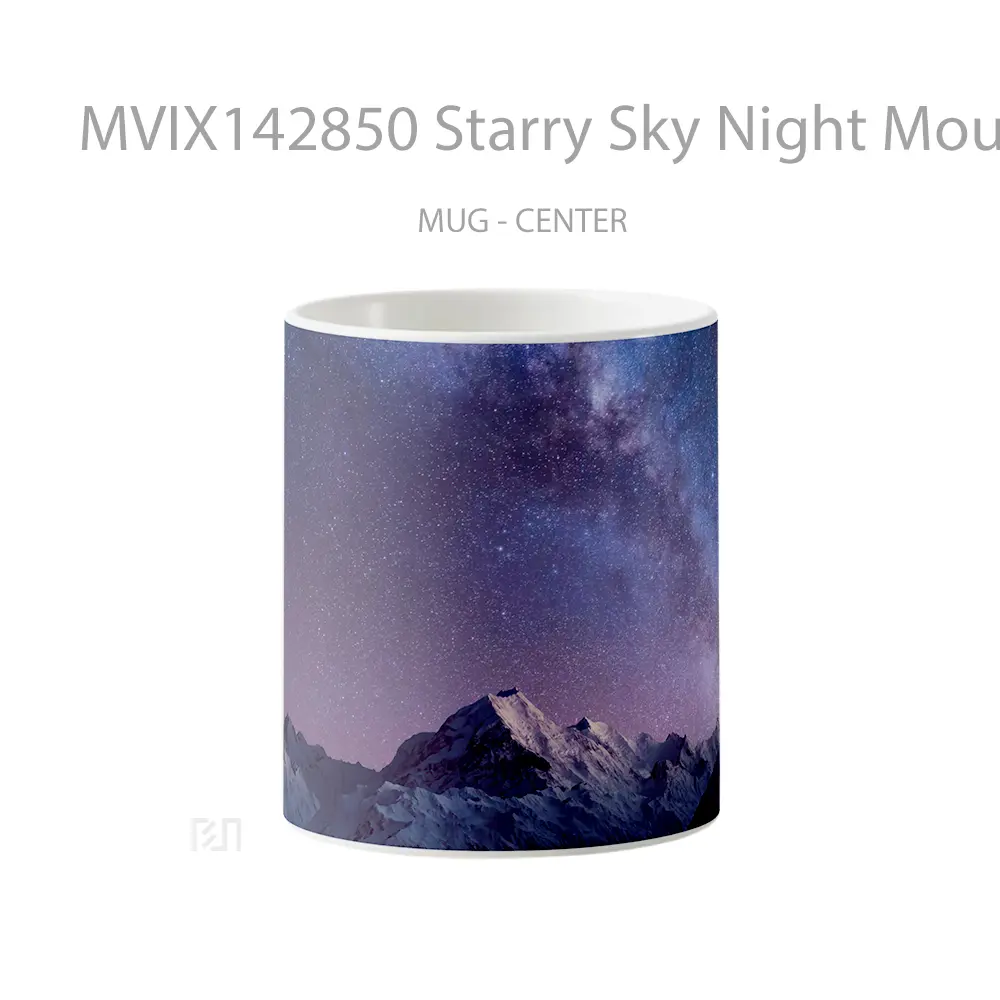 Mug Starry Sky Night Mountain Scenery Gelas Pemandangan Alam