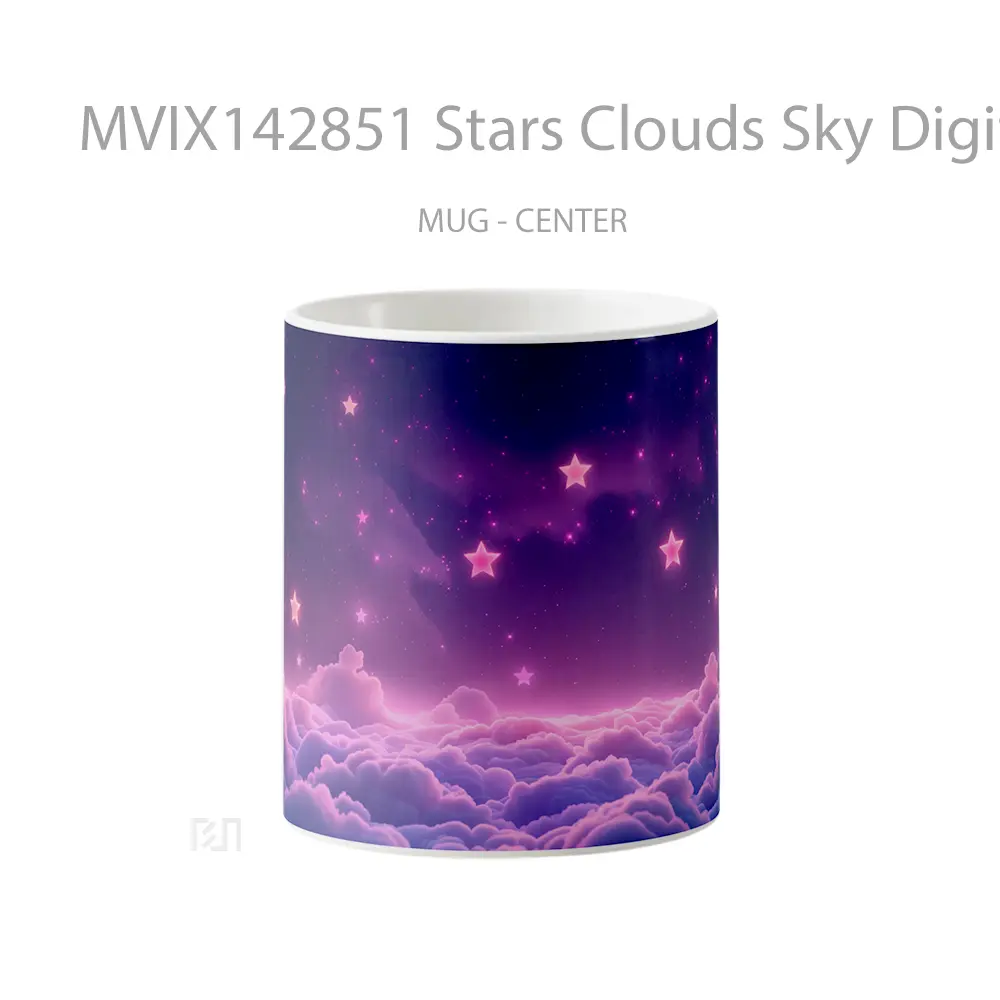 Mug Stars Clouds Sky Digital Art Gelas Pemandangan Alam