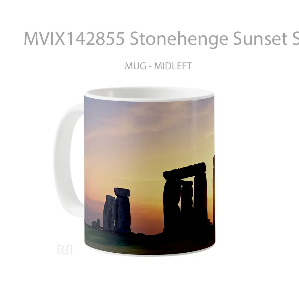 Mug Stonehenge Sunset Scenery Gelas Pemandangan Alam - All-side / Desain
