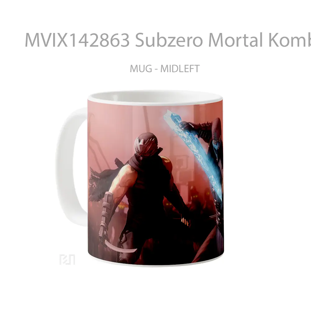 Mug Subzero Mortal Kombat Ryu Hayabusa Ninja Gaiden Gelas Keramik Unik - All-side / Desain