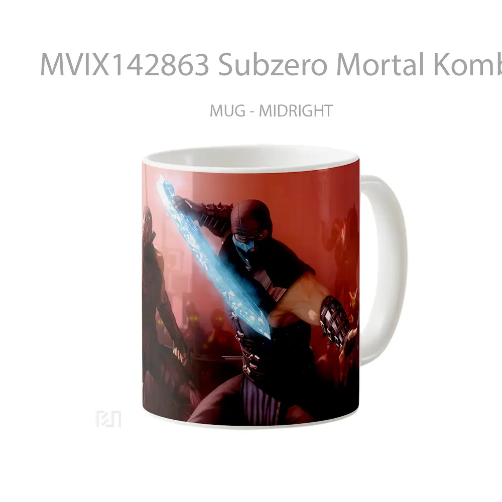 Mug Subzero Mortal Kombat Ryu Hayabusa Ninja Gaiden Gelas Keramik Unik - All-side / Desain