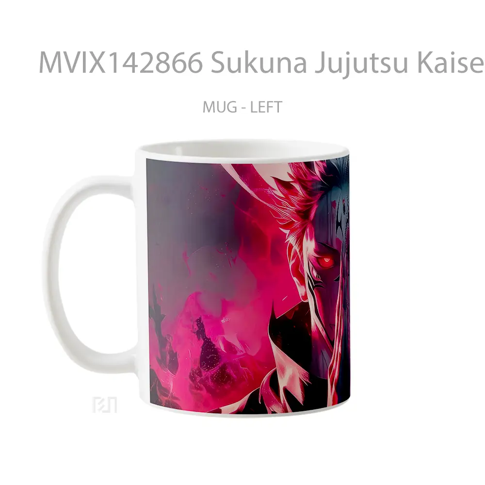 Mug Sukuna Jujutsu Kaisen Gelas Keramik Unik - All-side / Desain