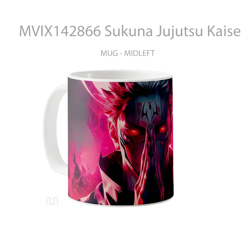 Mug Sukuna Jujutsu Kaisen Gelas Keramik Unik - All-side / Desain