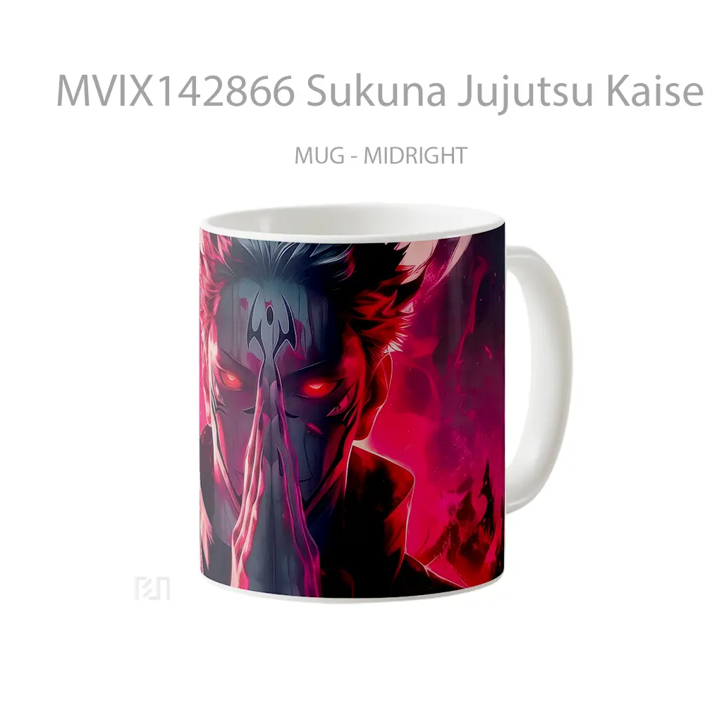 Mug Sukuna Jujutsu Kaisen Gelas Keramik Unik - All-side / Desain