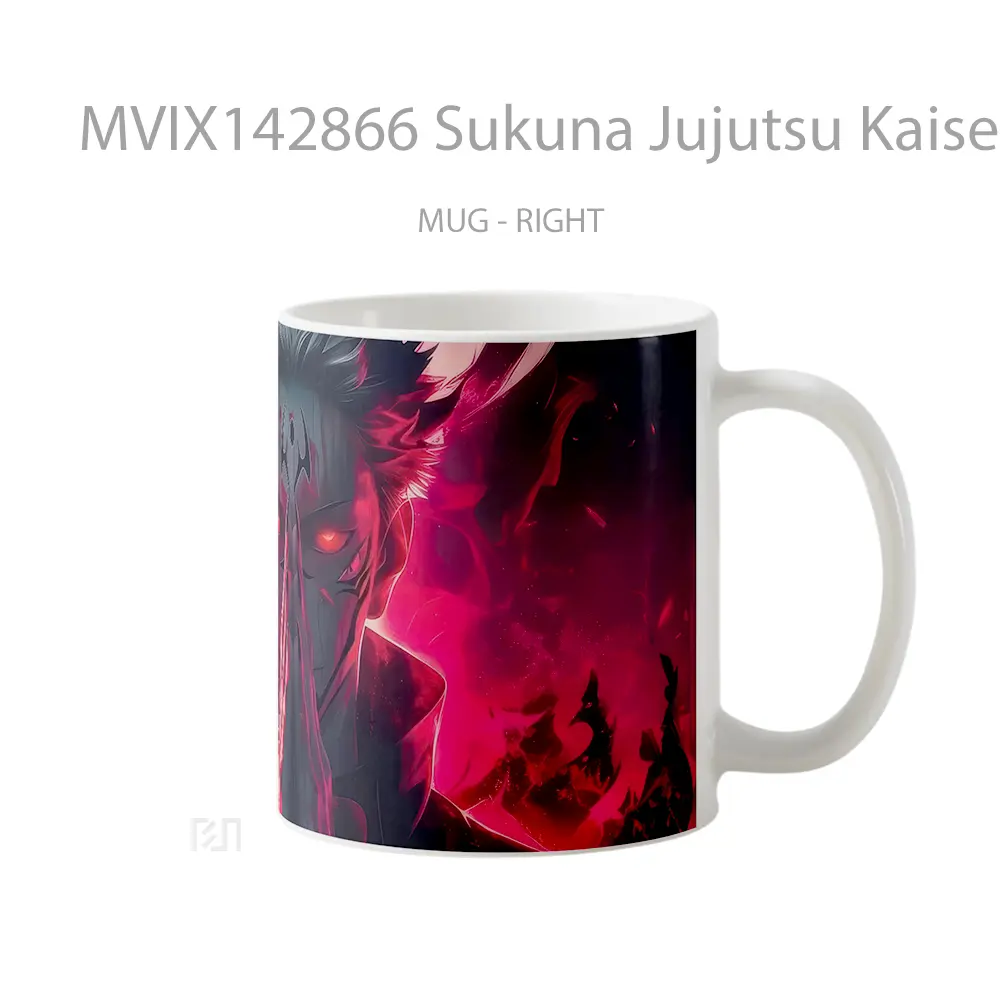 Mug Sukuna Jujutsu Kaisen Gelas Keramik Unik - All-side / Desain